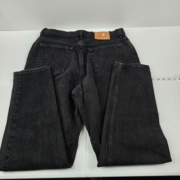 Vintage Levi's 550 relaxed‎ tapered 20 jeans USA black 90's womens 5713 - Picture 3 of 12